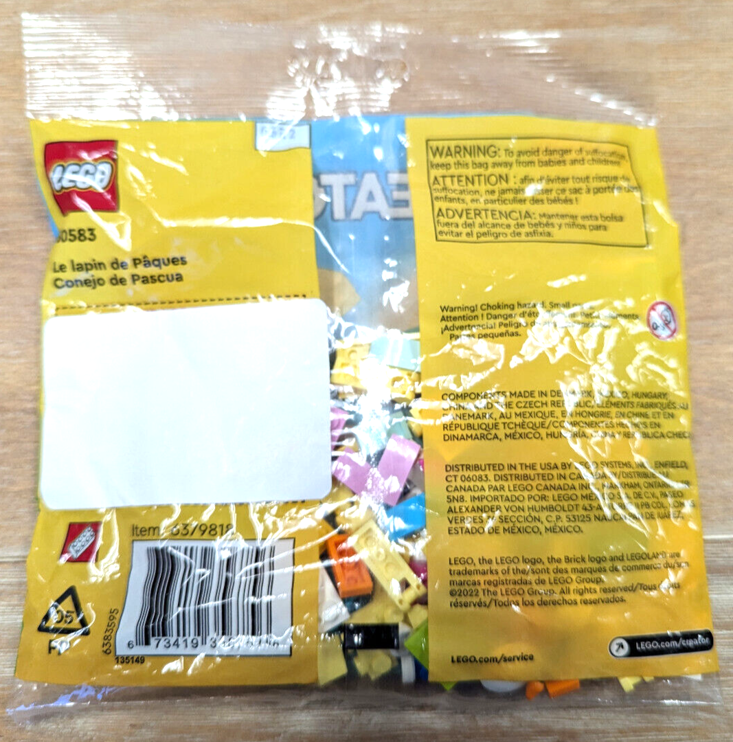 New SEALED Lego Creator Set 30583 Easter Bunny & Egg Polybag - StudBee