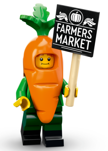 New SEALED Lego 71037 - Series 24 Carrot Guy Collectible Minifigure (col24-4) - StudBee