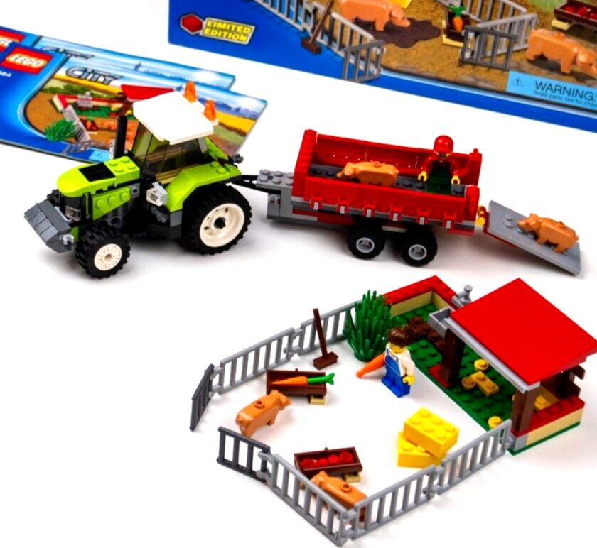 7684 Lego City Tractor & Pig Farm (7684) Complete w/ Box & Instructions 201