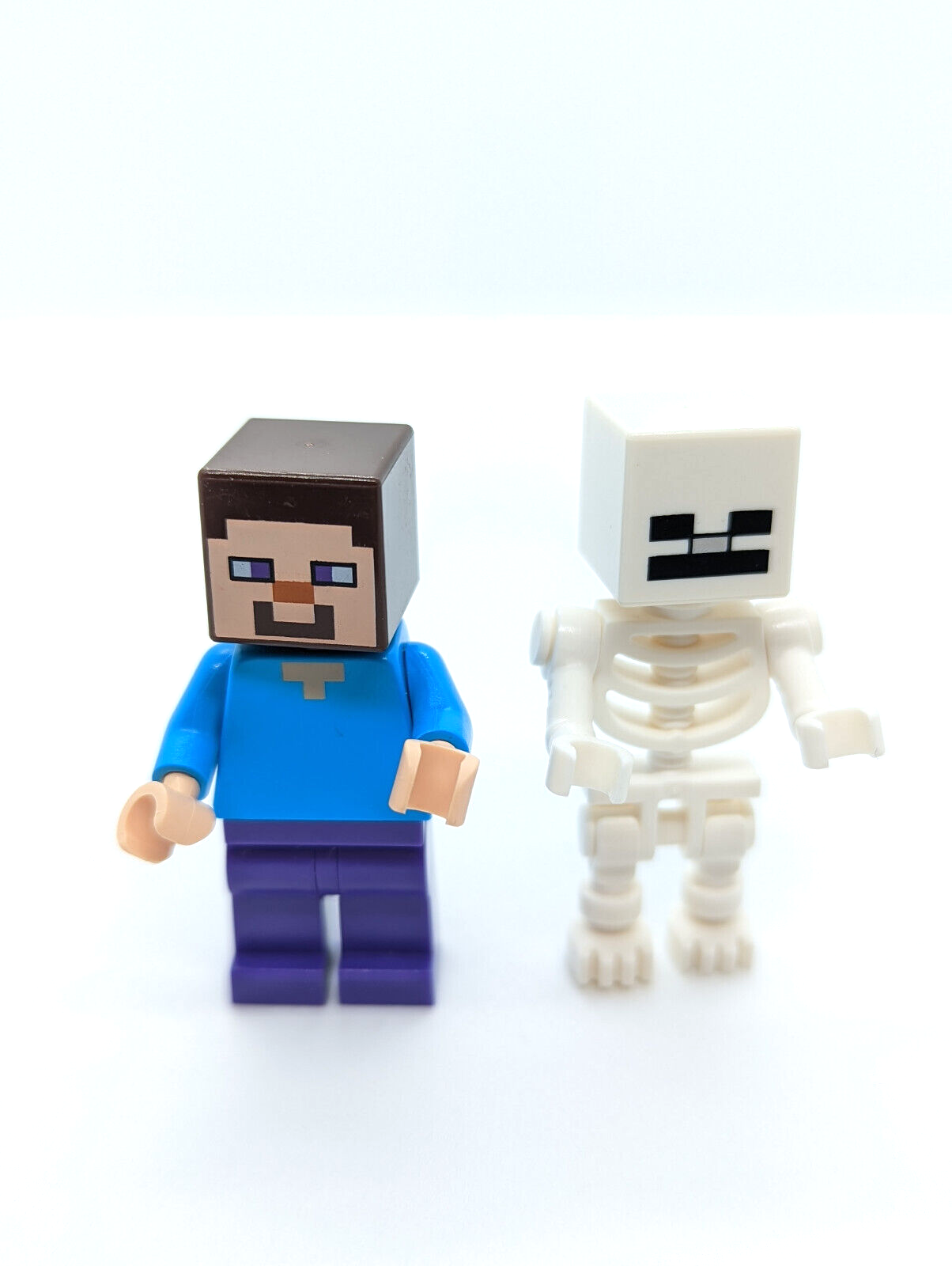 LEGO 21114 Minecraft Lot - Minifigures: Steve, Skeleton & Reddish Brown Cow (min - StudBee