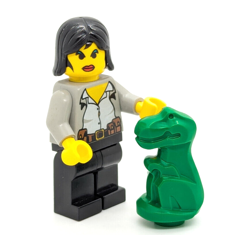 Lego Adventurers Minifigure: Alexis Sanister/Alexia Sinister & Baby Dino (adv002 - StudBee