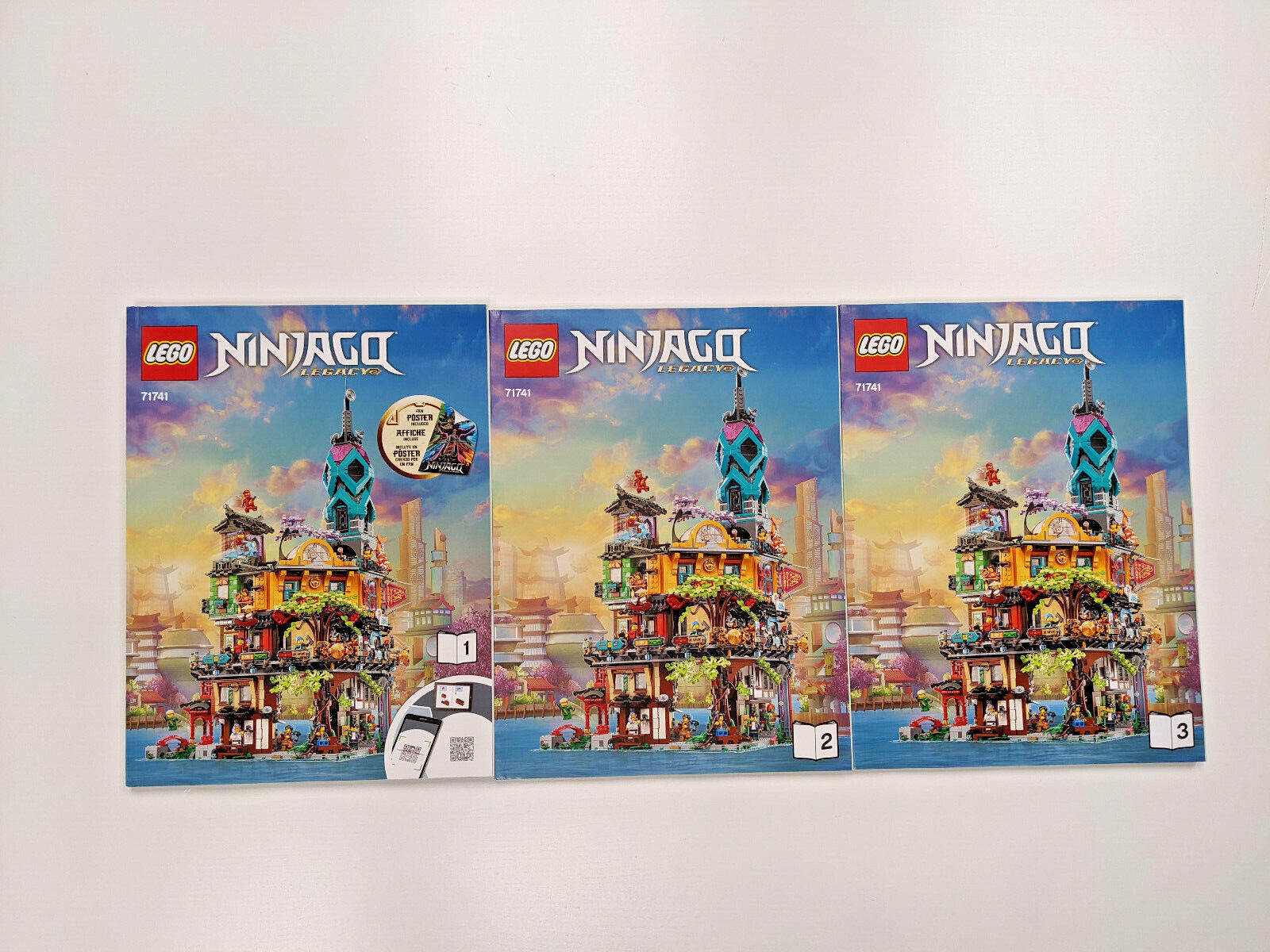 All 3 Books Lego Ninjago 71741 City Gardens - Manuals NEW -INSTRUCTIONS ONLY