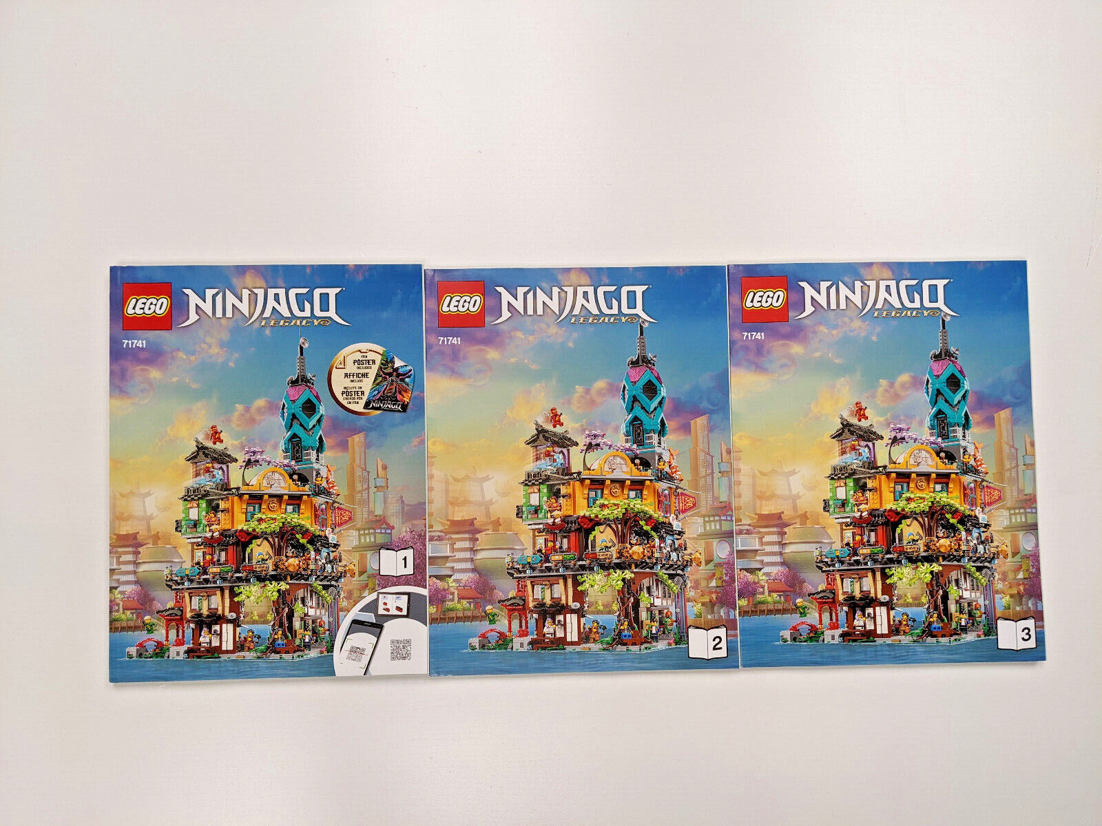 All 3 Books Lego Ninjago 71741 City Gardens - Manuals NEW -INSTRUCTIONS ONLY - StudBee