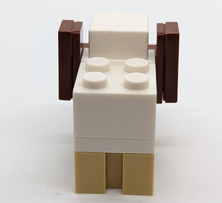NEW LEGO Minecraft Minifigure - White Sheep w/ Horns (minesheep10) Brick Built - StudBee