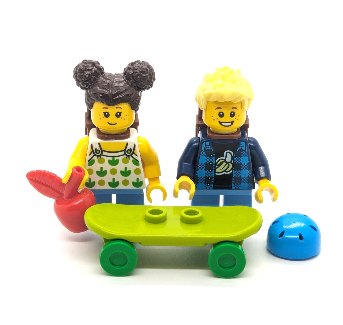 Lego Kids' Playground 30588 Minifigure Lot: Girl (cty1333) & Boy (cty1332) Skate - StudBee