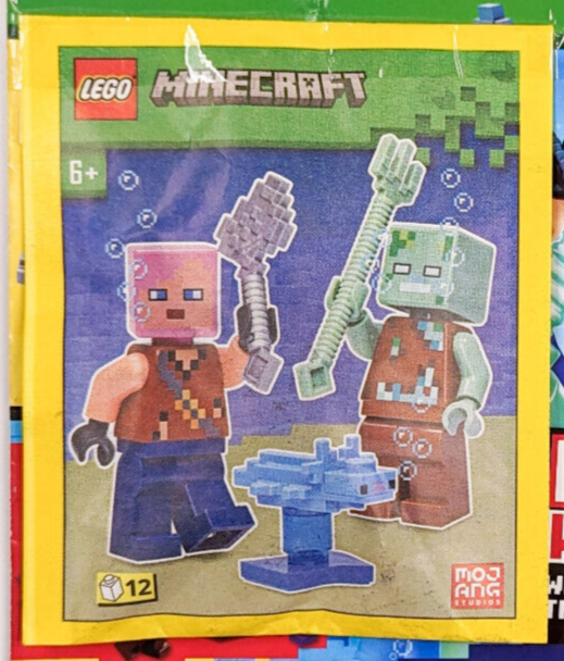 LEGO Minecraft UK Magazine #10 Adventurer (min133) Drowned min088 Axolotl 662303 - StudBee