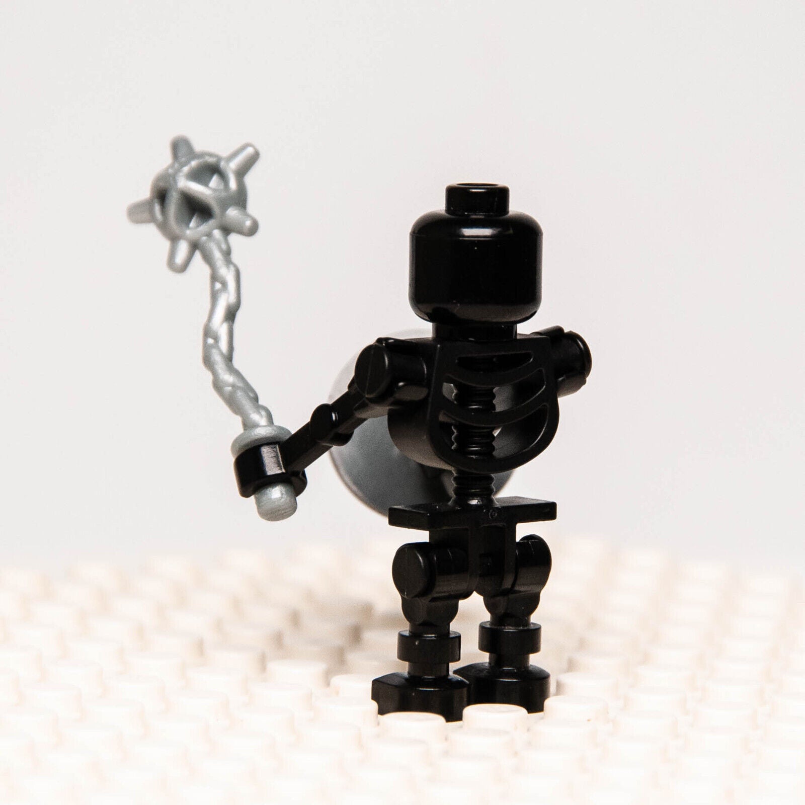 LEGO Fantasy Era Castle Minifigure: Black Skeleton Warrior Red Eyes 7094 (cas327 - StudBee