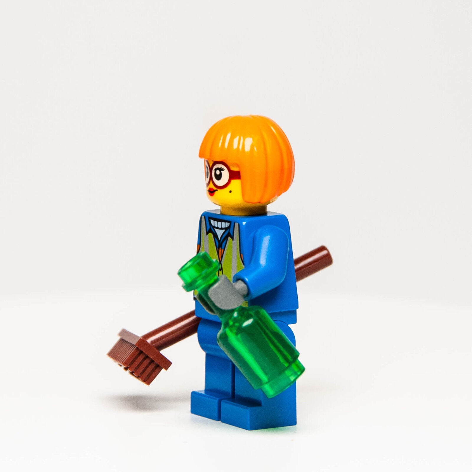 LEGO City Minifigure Shirley Keeper (cty1244) 60303 Sweeper Garbage Cleaner (wtr - StudBee