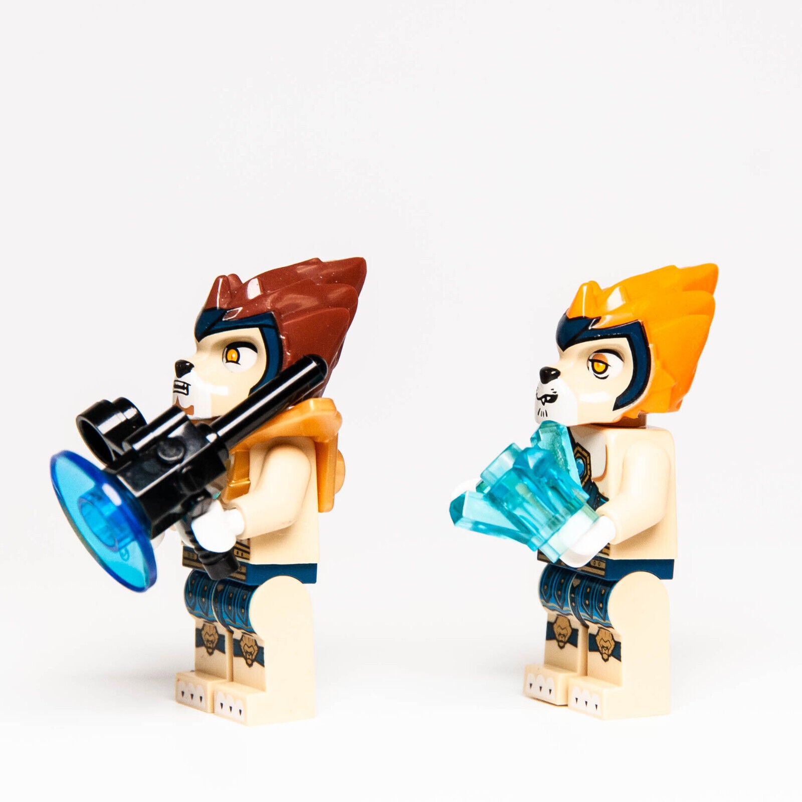LEGO Chima Minifigure Lot: Leonidas (loc017) & Lennox (loc025) 70006 Lion Tribe - StudBee