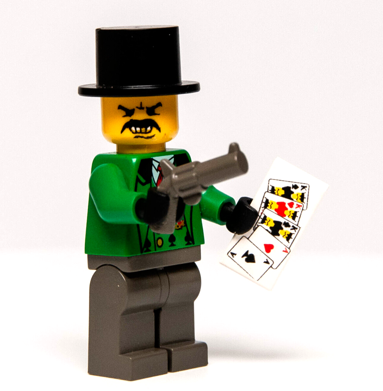 Lego Western Cowboy Minifig - Bandit 3 Cheatum (ww010) RARE Poker Playing Cards - StudBee