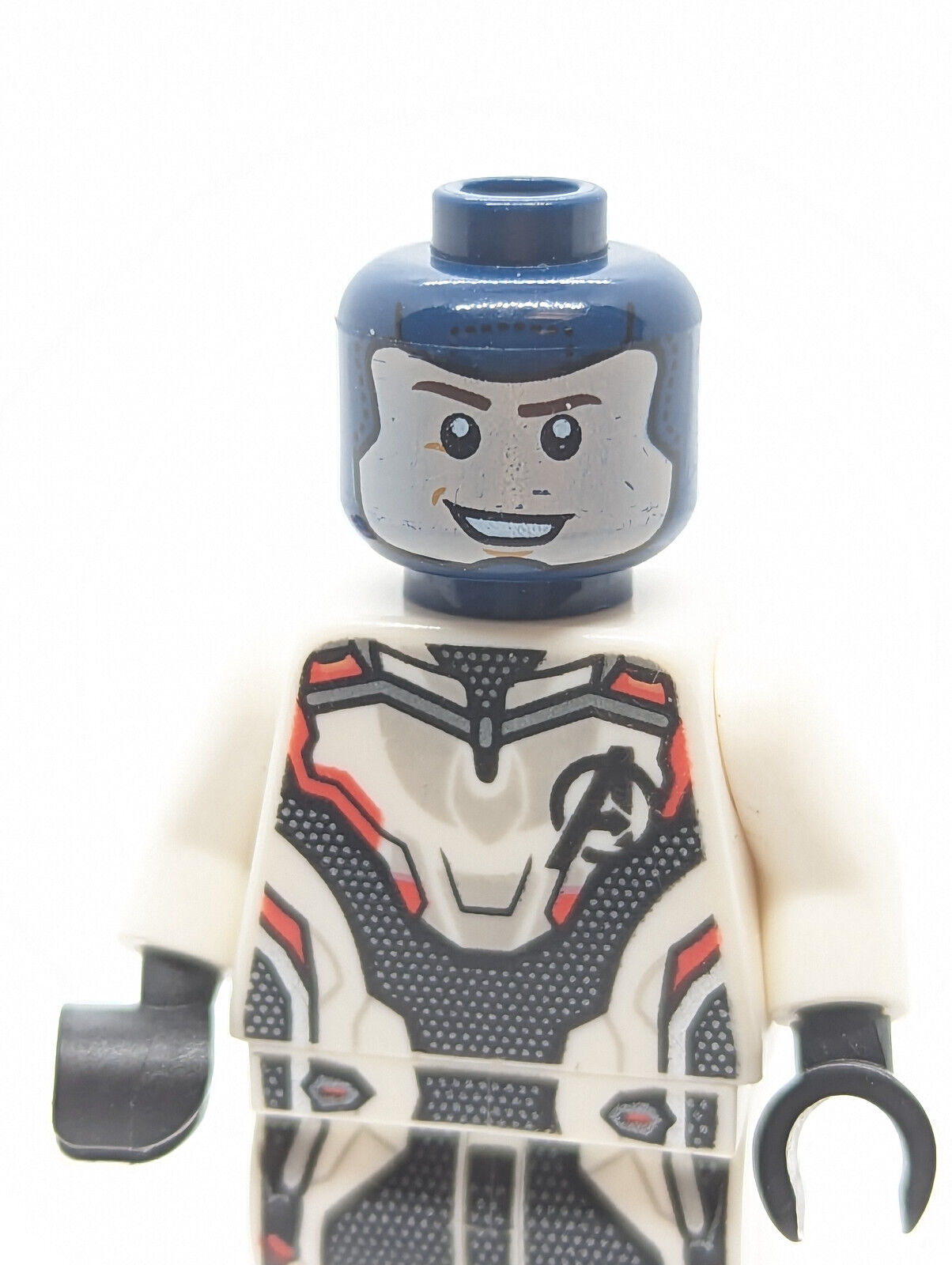 LEGO Marvel Avengers Minifigure -  Captain America White Jumpsuit Helmet (sh560) - StudBee