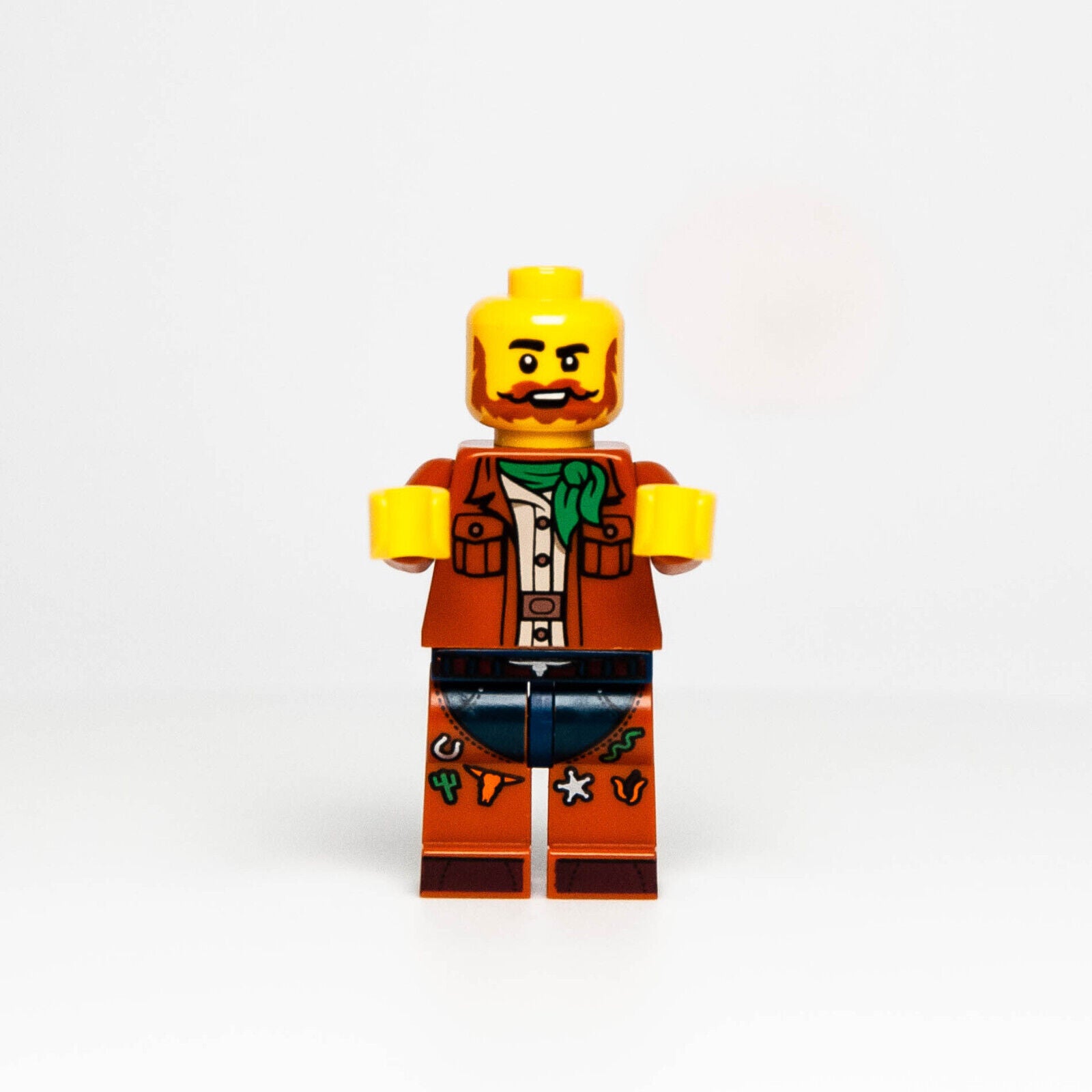 New LEGO 2024 BAM Minifigure - Western Cowboy in Chaps, Whip