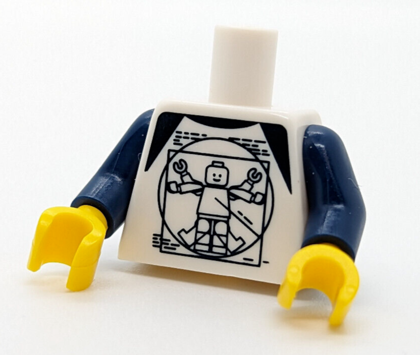 LEGO Minifigure BAM 2020Torso - Vitruvian da Vinci Pattern Shirt - StudBee
