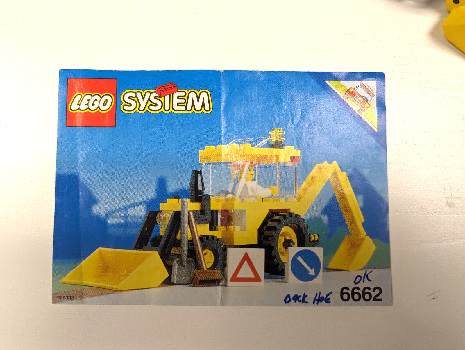 Lego Classic Town Construction - 6662 Backhoe -  100% Complete w/ Instructions - StudBee