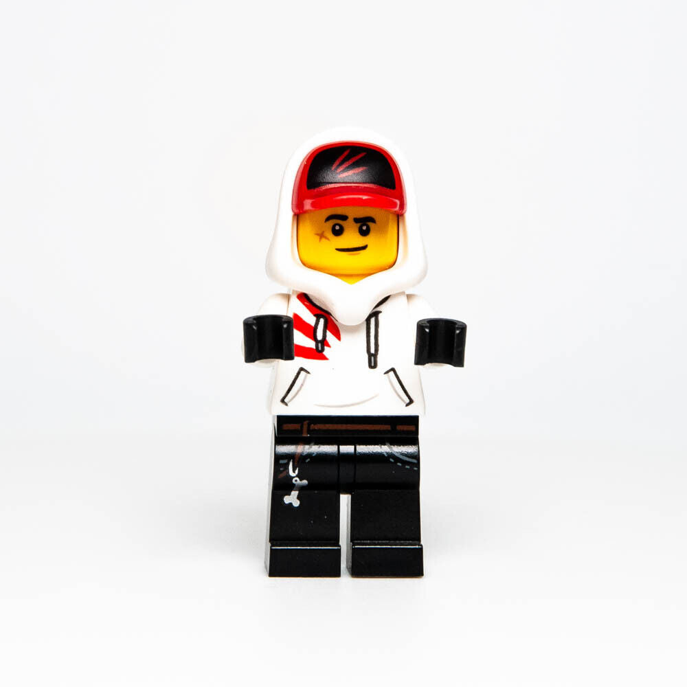 LEGO Jack Davids - White Hoodie with Cap and Hood Minifigure (hs009) 70419
