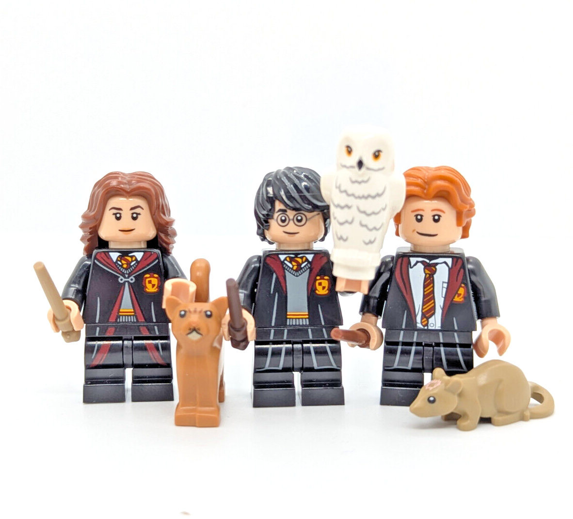 LEGO CMF Series 1 Lot: Harry, Ron, Hermione, Scabbers, Hedwig, Crookshanks 71022