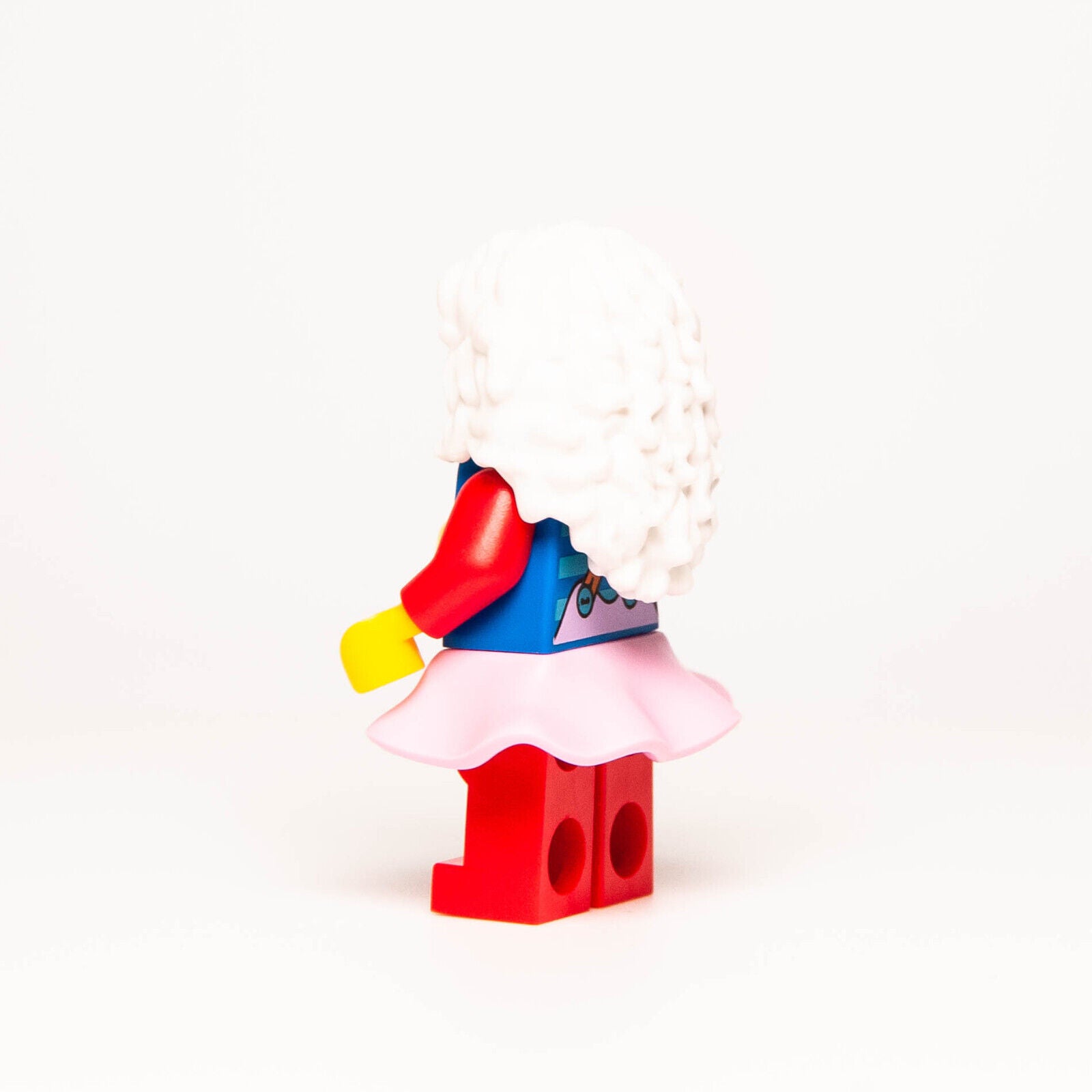 New LEGO BAM 2024 Minifigure - Female Clown, White Hair Pink Skirt - Birthday( - StudBee
