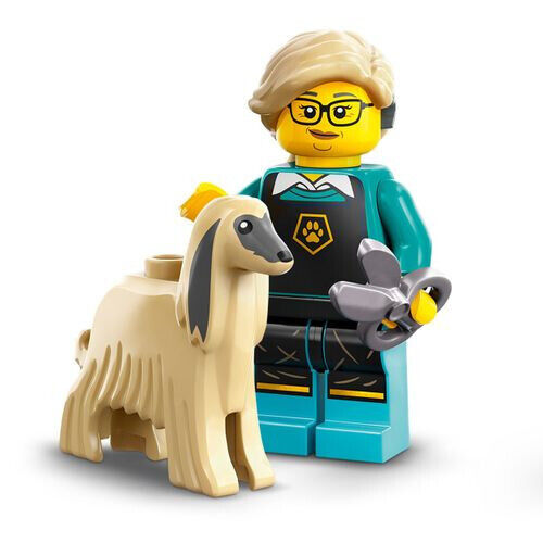 New LEGO CMF Series 25 Minifigure: Dog Pet Groomer 71045 Afghan Hound (col25-12 - StudBee