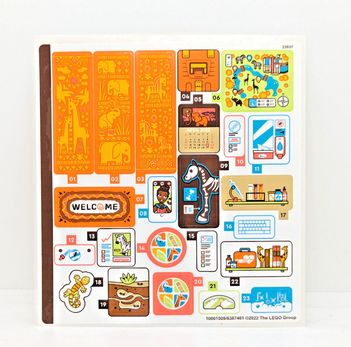 Lego STICKER SHEET for 41717 Mia's Wildlife Rescue, New & Genuine