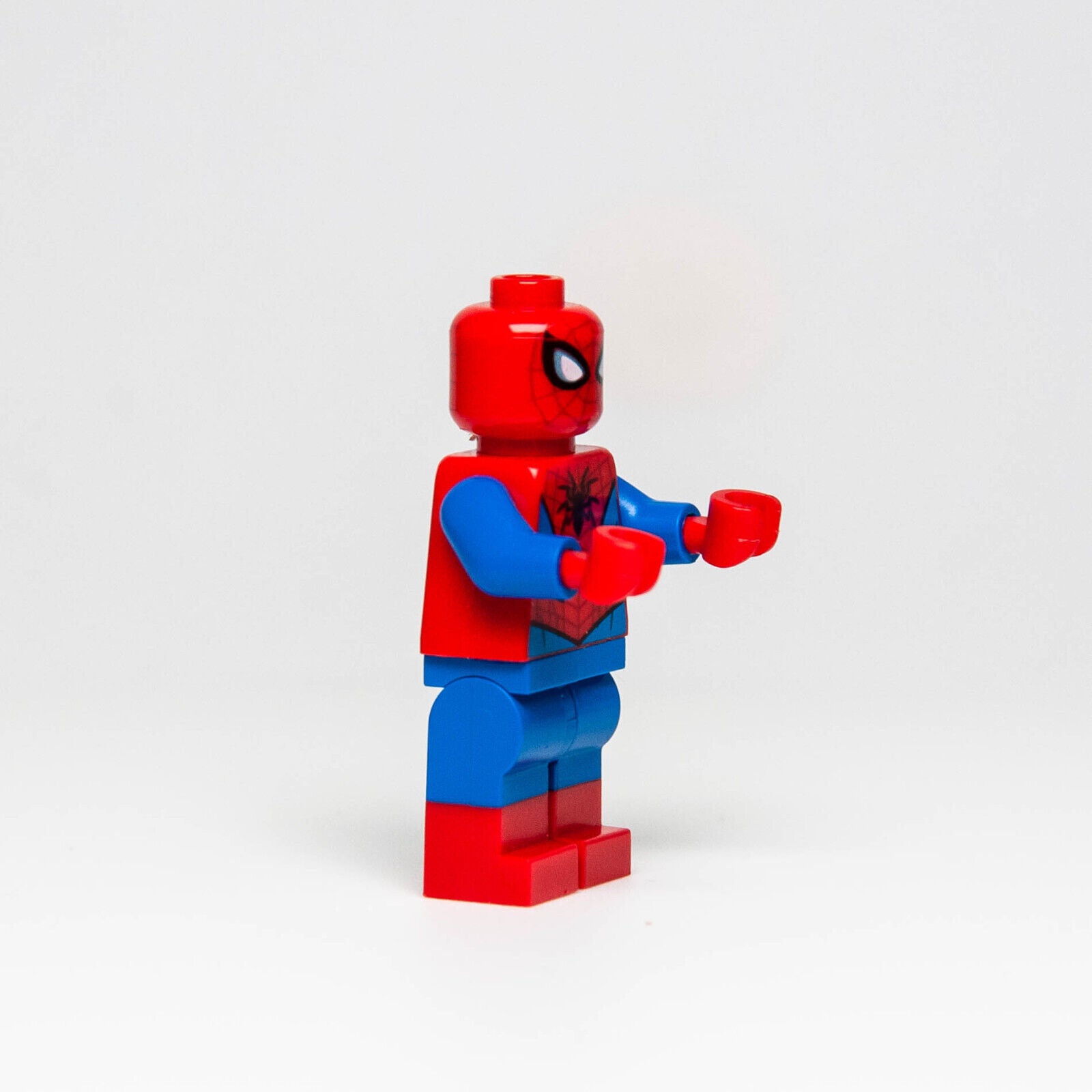 LEGO Spider-Man Minifigure - Metallic Blue Eye Highlights, Printed Arms (sh536) - StudBee