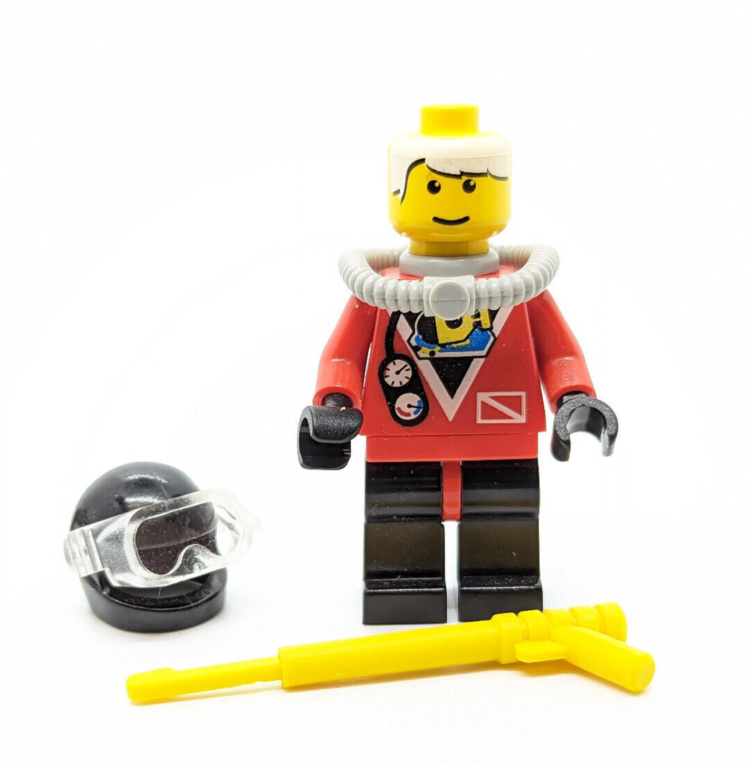 Lego Divers Minifigure (div018a) and Sawfish (2547c02) 6441 Deep Reef Sea Boat - StudBee