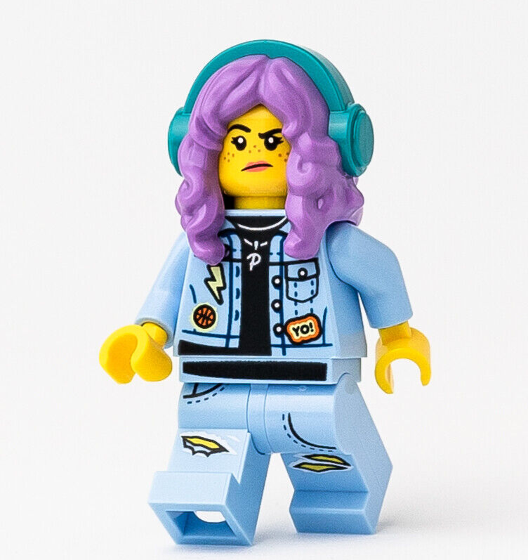 LEGO Parker L. Jackson - Denim Jacket with Headphones Minifigure (hs035) - StudBee