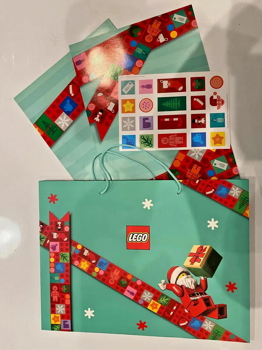 LEGO VIP Santa Gifting Set - Bag, Wrapping Paper, Card, Stickers & More RDP95714 - StudBee