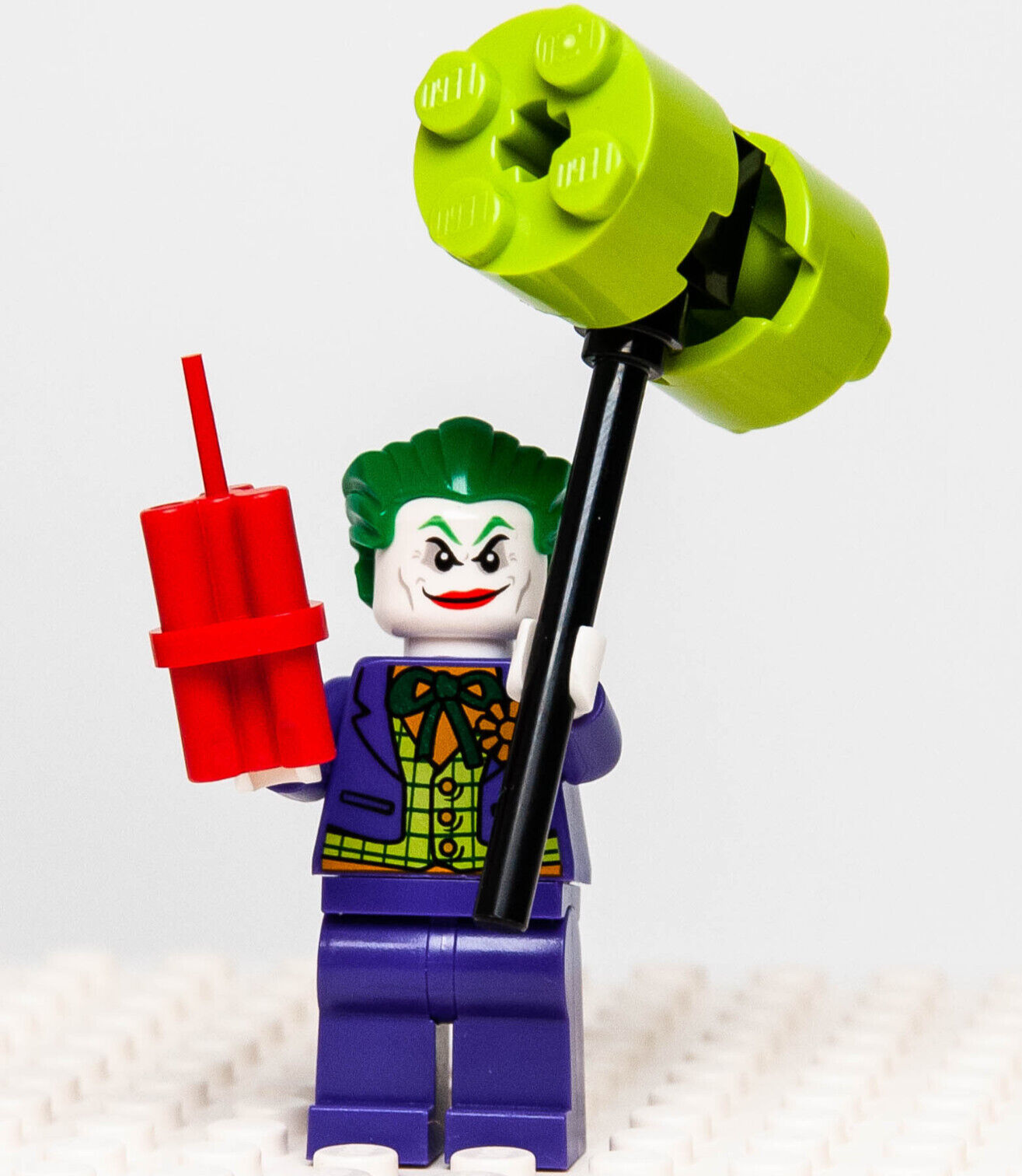Lego Batman II Minifigure - The Joker w/ Lime Green Vest (sh005) - StudBee