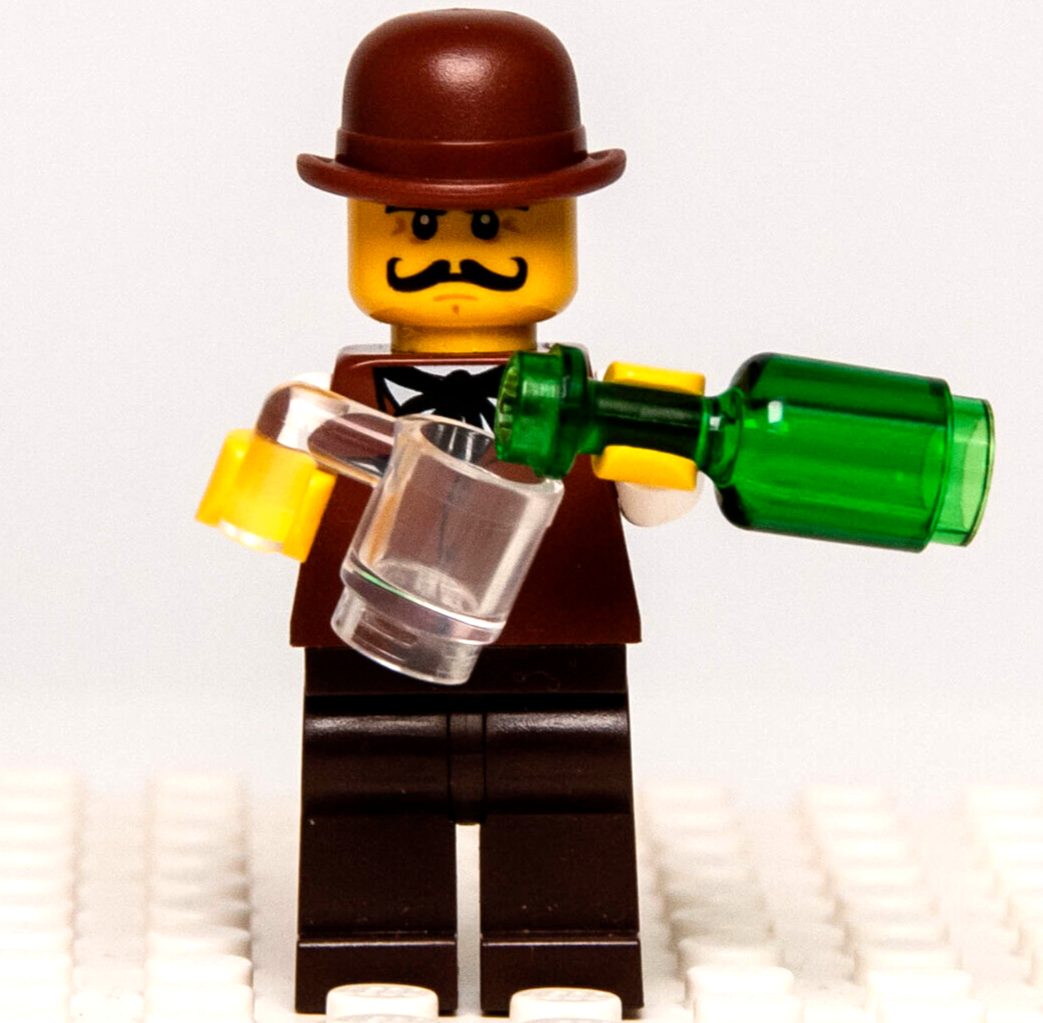 The LEGO Movie Minifigure - Sudds Backwash (tlm036) -  70812 Western Bartender - StudBee
