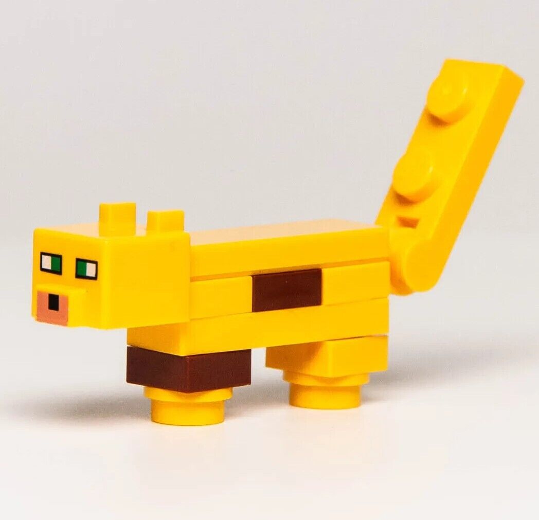 LEGO Minecraft Minifigure - Yellow Minecraft Ocelot (mineocelot02) 21158 - StudBee