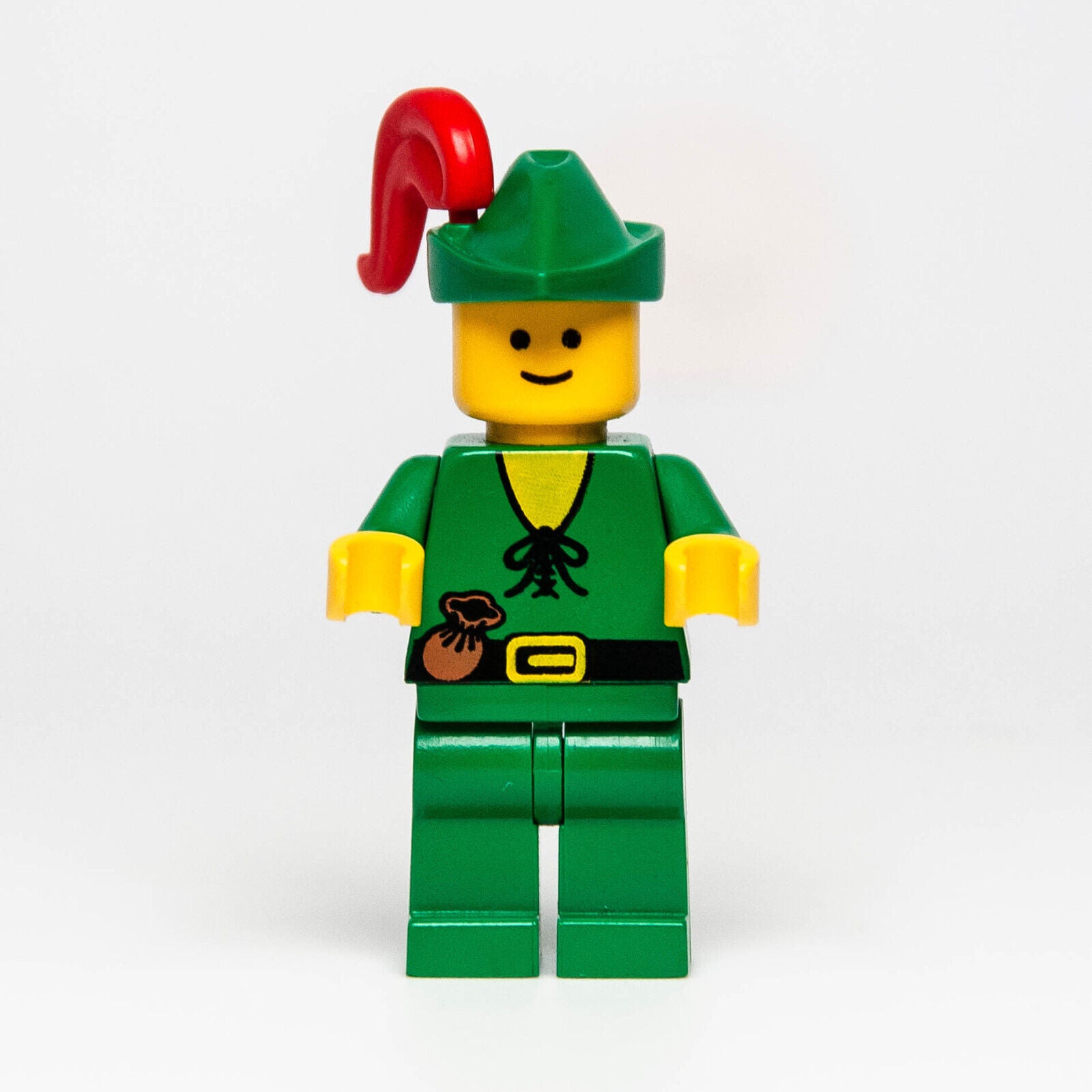 LEGO Castle Minifigure - Forestman (cas126) 6077 Green Hat, Red Plume - StudBee