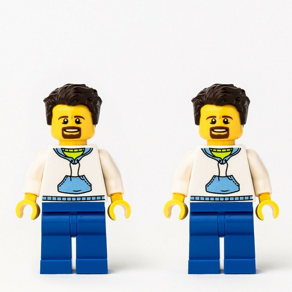 NEW (Lot of 2) Ludo Blue Male Minifig from 40198 (twn349) City Town - StudBee