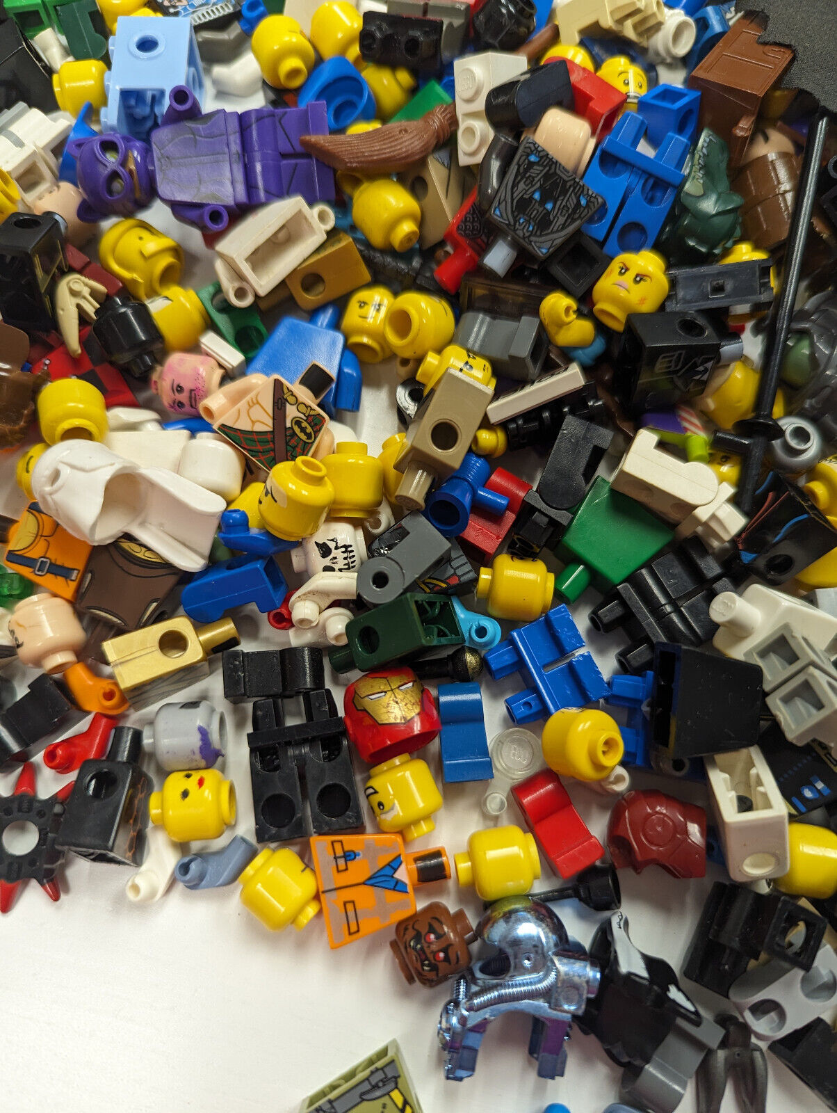 Huge Damaged Authentic LEGO Minifigure Parts & Pieces Lot - StudBee