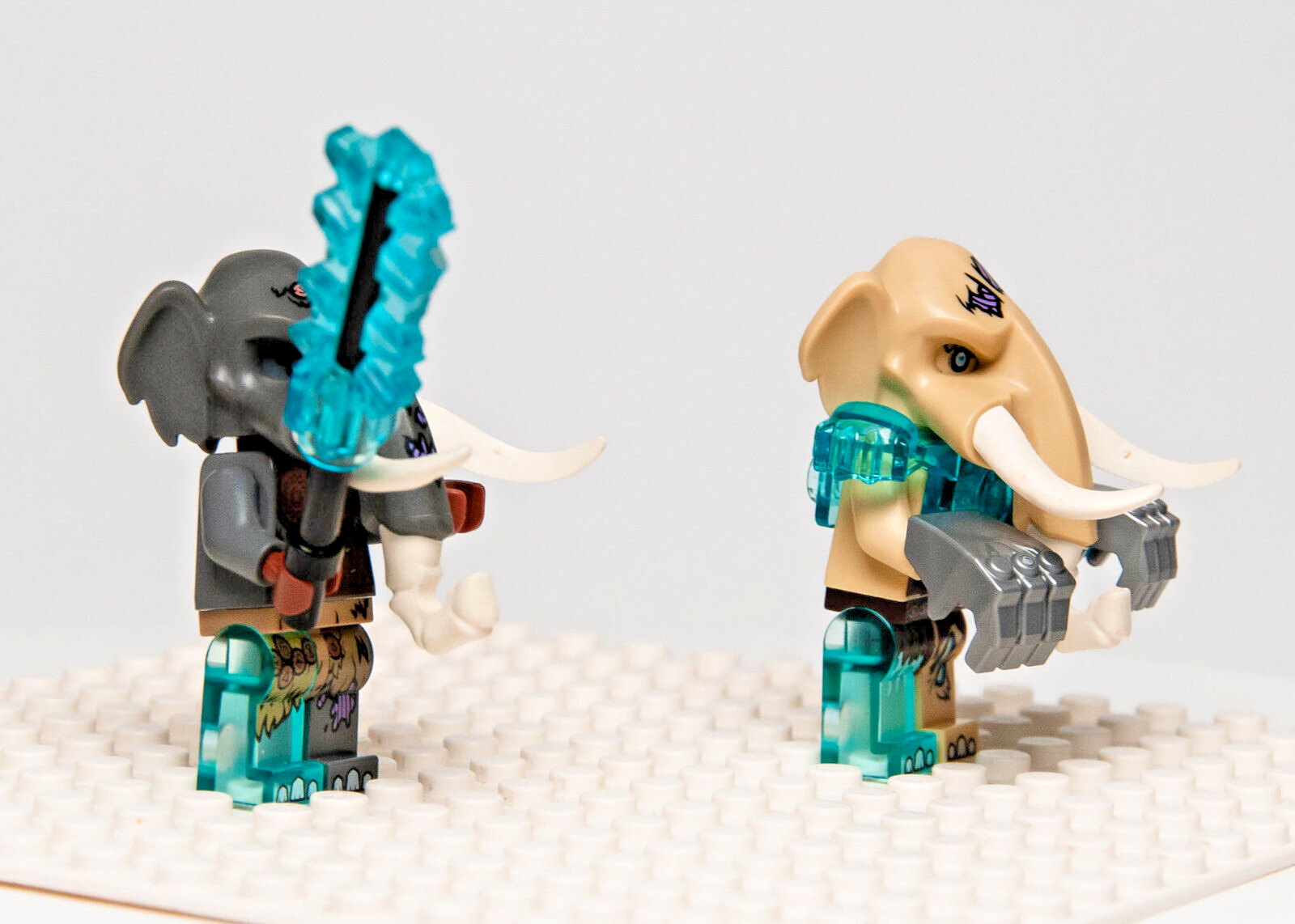 (Lot of 2) Lego Chima Minifigures - Mottrot & Maula Elephant (loc157 loc084)