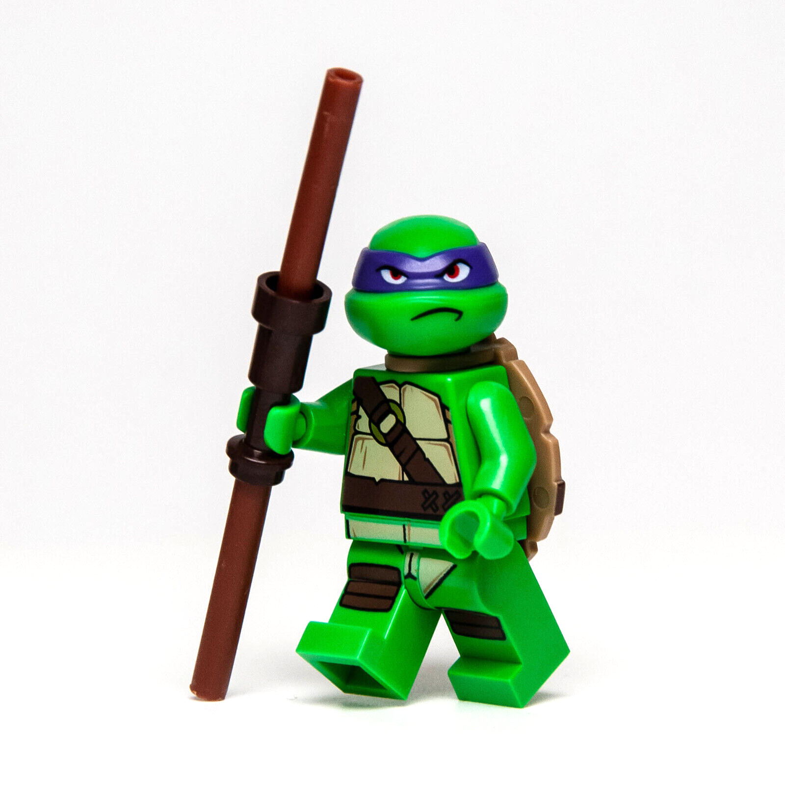 Lego TMNT Minifigure - Donatello, Frown w/ Weapon (tnt019) 79101 - StudBee