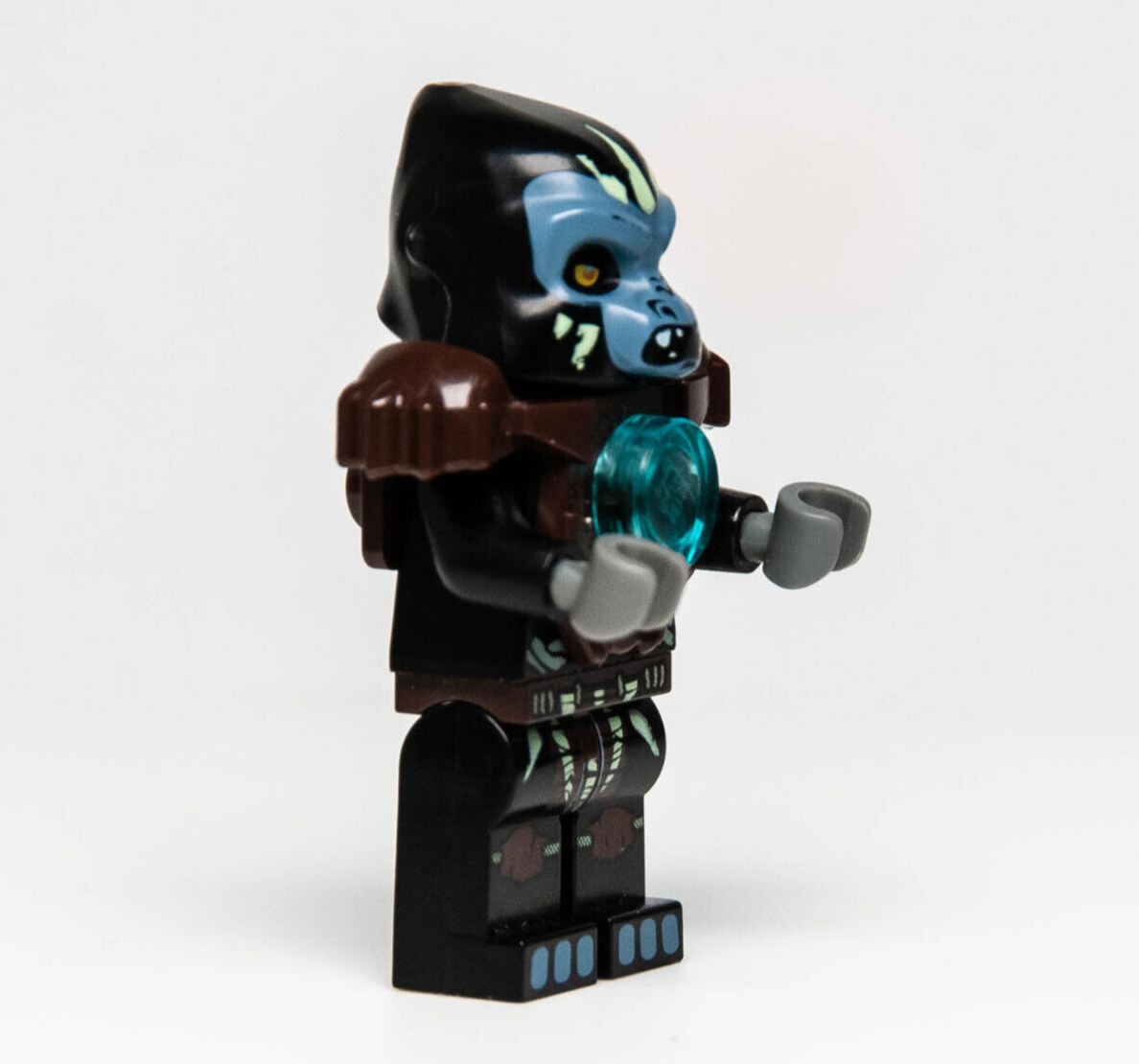 Lego Chima Minfigure: Gorzan Dark Brown Armor (loc035) with Hammer 70008 Gorilla - StudBee