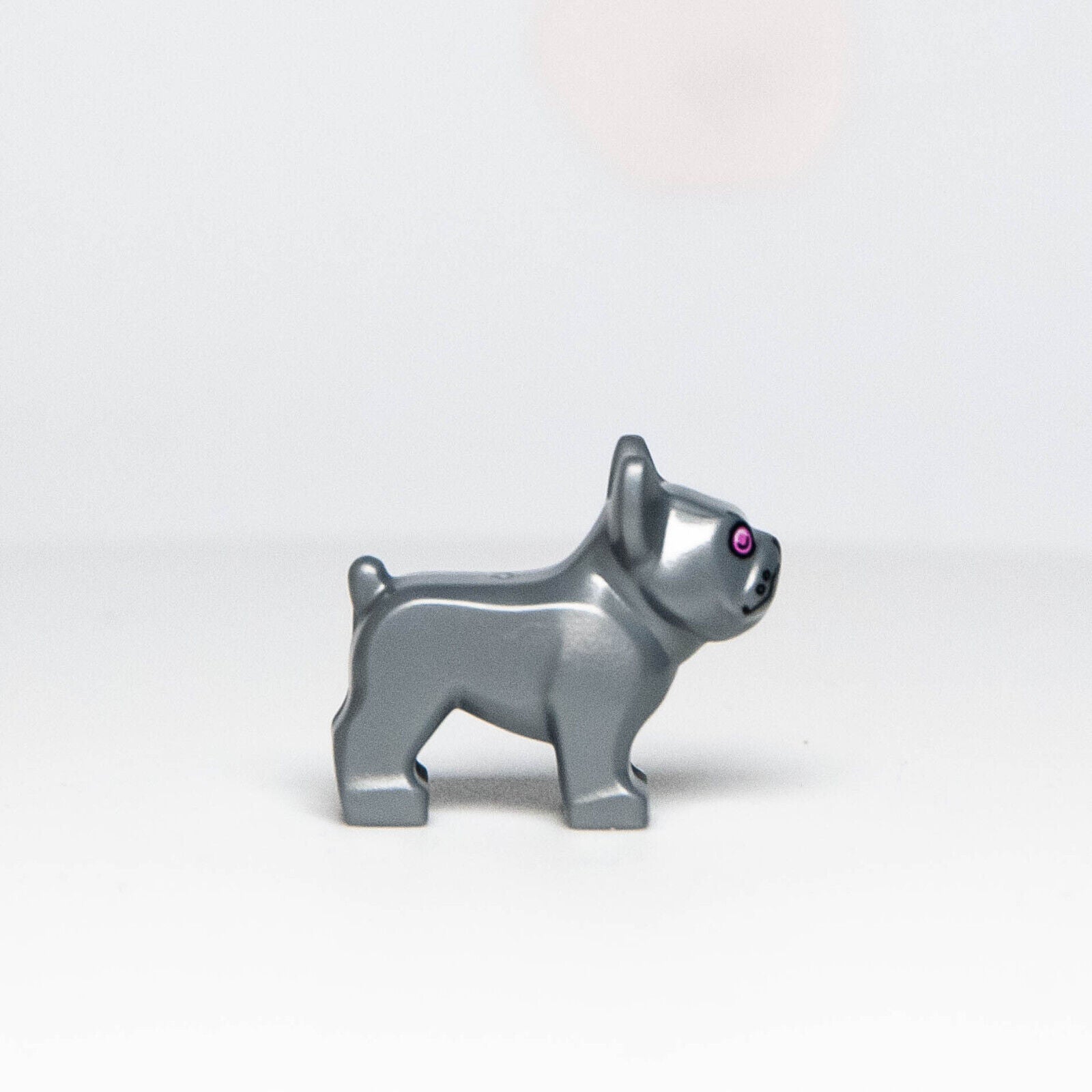 New LEGO Animal - Robot French Bulldog - Frenchie Dog - Silver Pink Eyes 71046