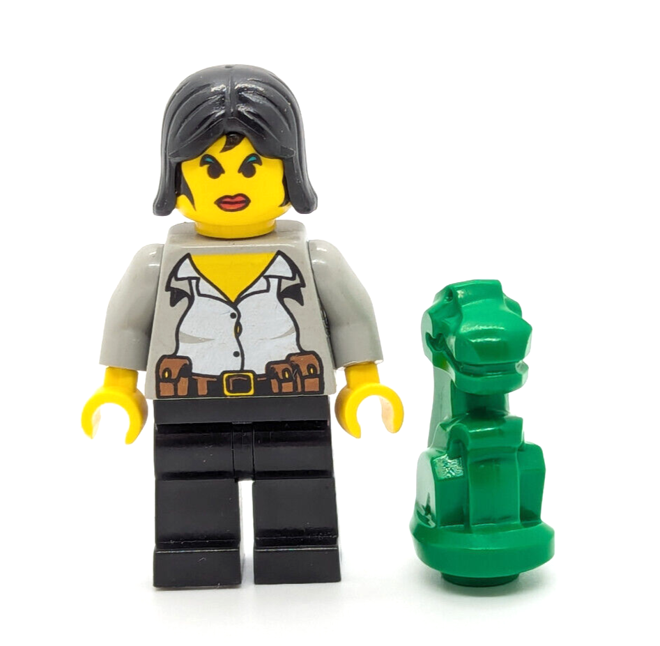 Lego Adventurers Minifigure: Alexis Sanister/Alexia Sinister & Baby Dino (adv002 - StudBee