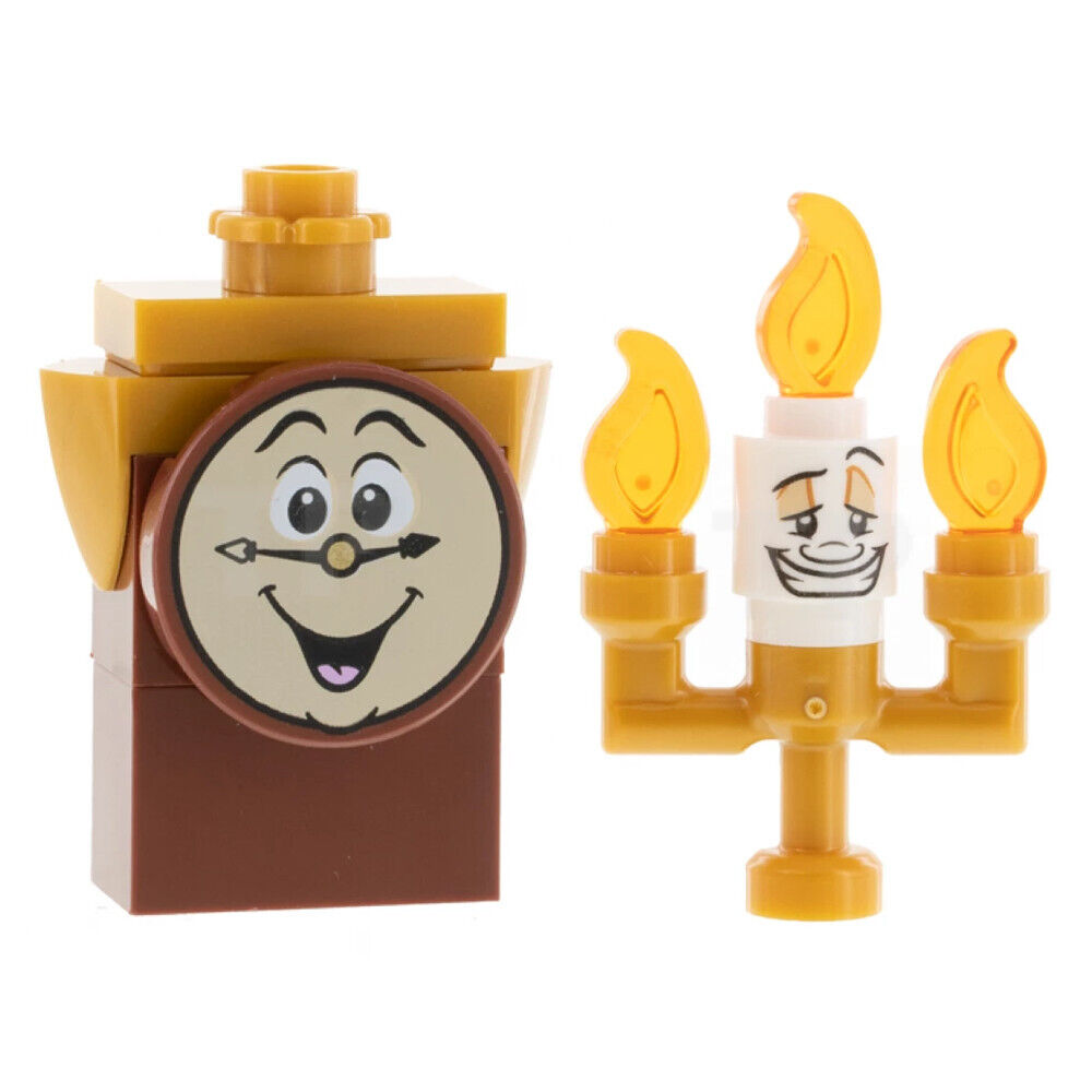 New LEGO Disney Minifigure - Lumiere & Cogsworth (dp121 dp129) 43196 Belle - StudBee