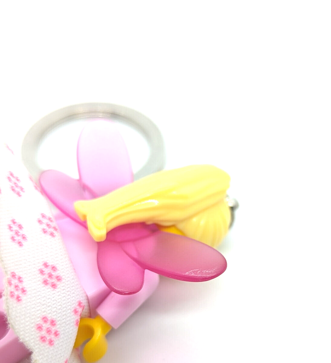 LEGO Fairy Girl with Cloth Skirt, Pink Wings Minifigure Keychain (850951) - StudBee
