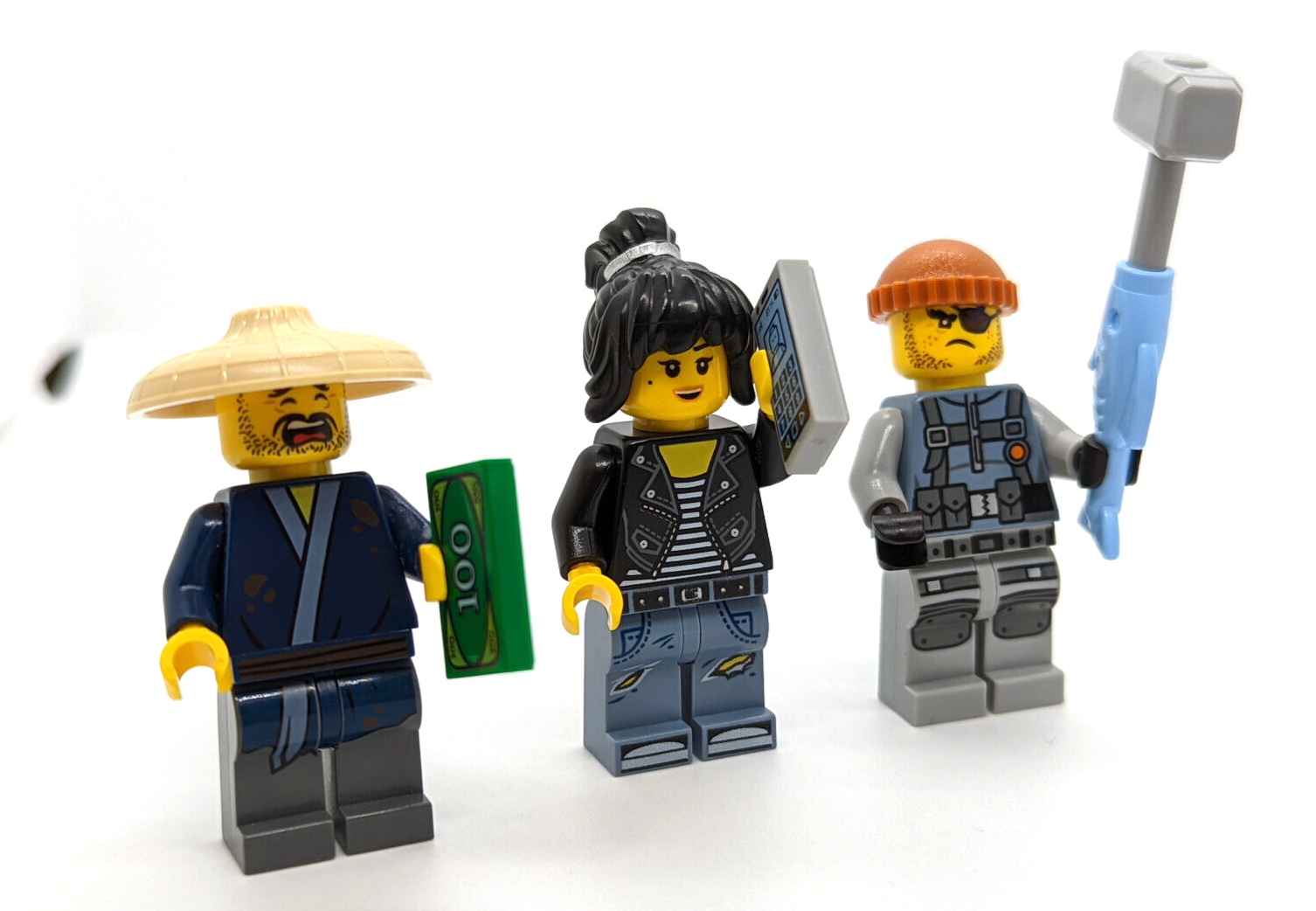 (Lot of 3) LEGO Ninjago City Chase Minifigures 70607 Nya Ham Shark Army Thug (nj - StudBee