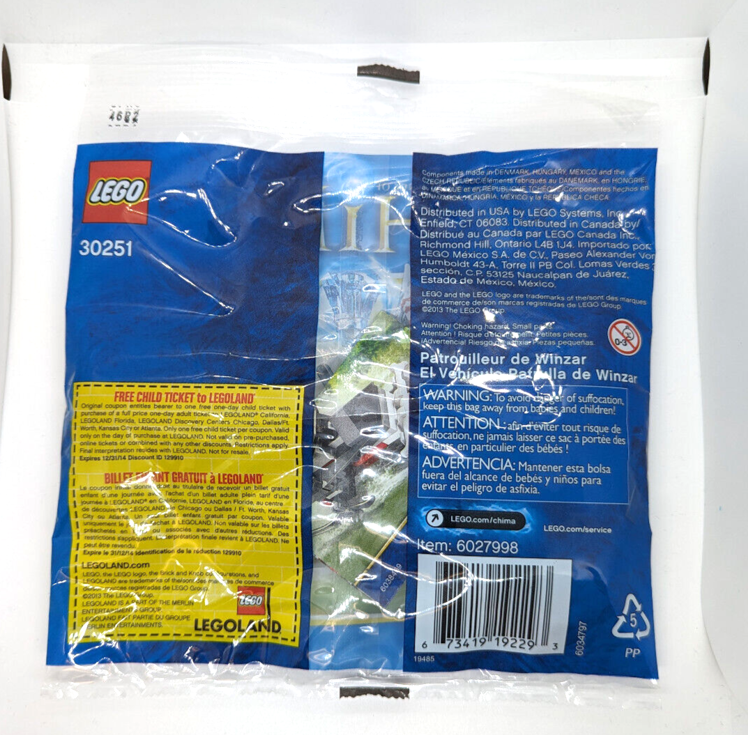 New LEGO Sealed POLYBAG 30251 Chima Winzar Pack Patrol (loc009) - StudBee