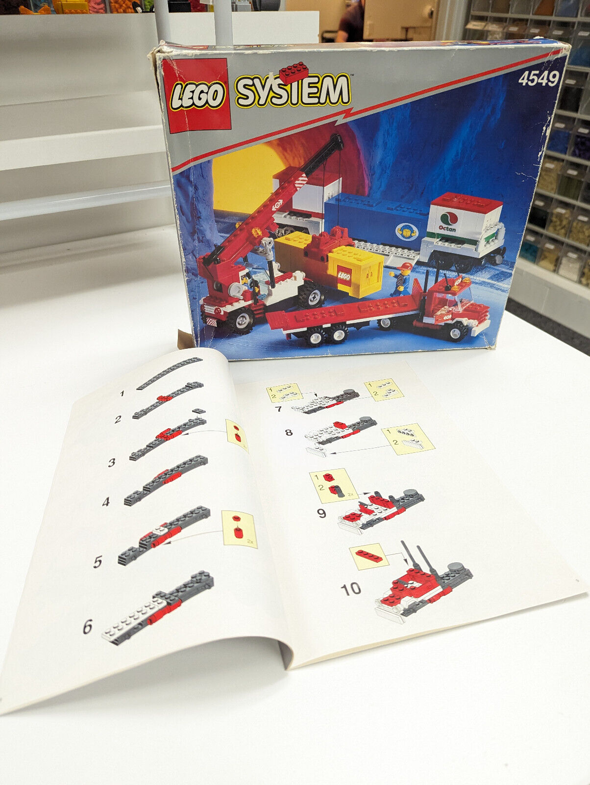 Vintage Lego 9V Train Container Double Stack 4549 - 100% Complete Box Manual - StudBee