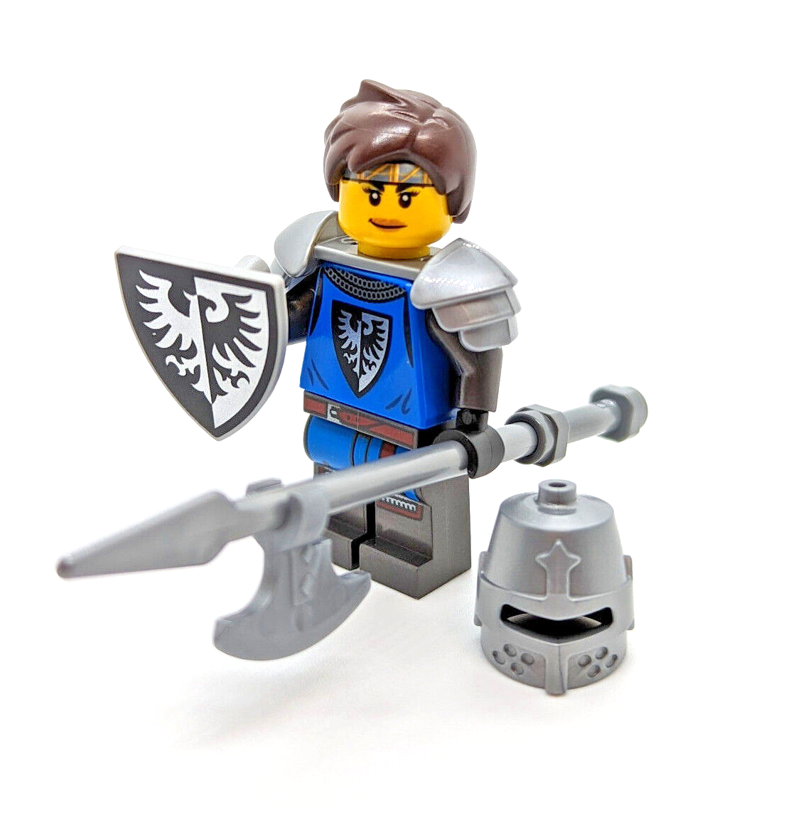 NEW LEGO Medieval Female Knight Minifigure (IDEA084) Black Falcon 21325 - StudBee
