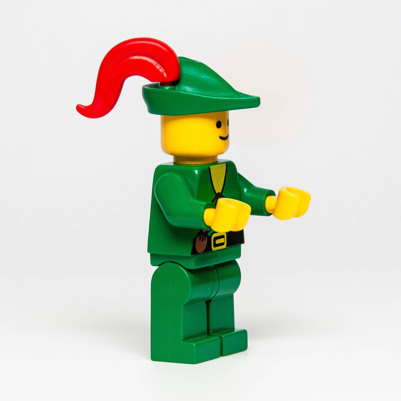 LEGO Castle Minifigure - Forestman (cas126) 6077 Green Hat, Red Plume - StudBee