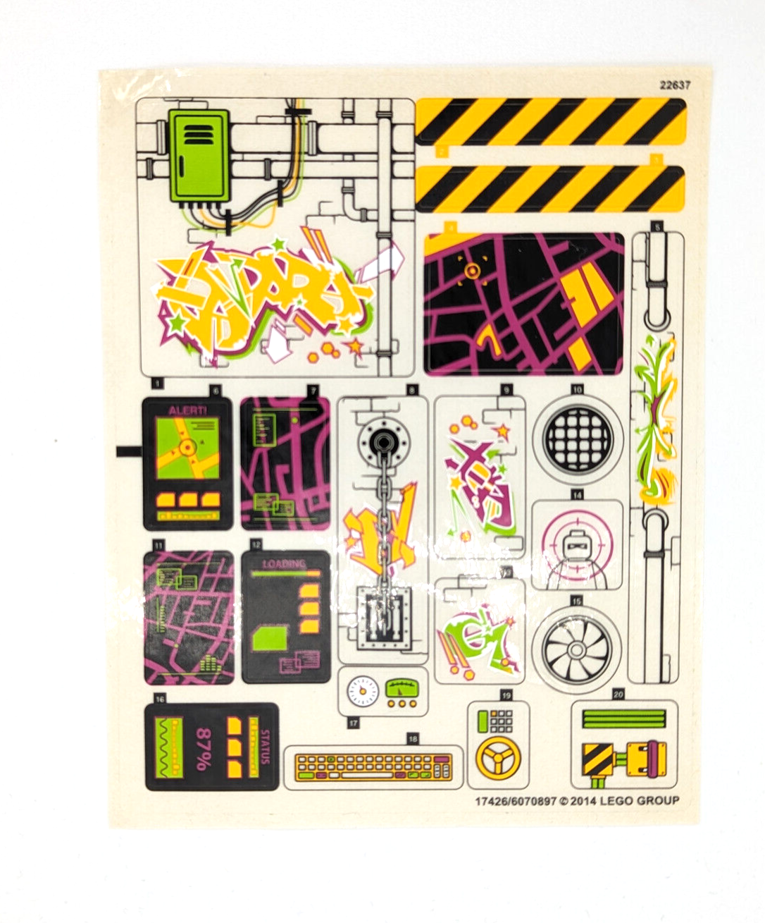 New Lego Sticker Sheet for Set 79117 for Turtle Lair Invasion - StudBee