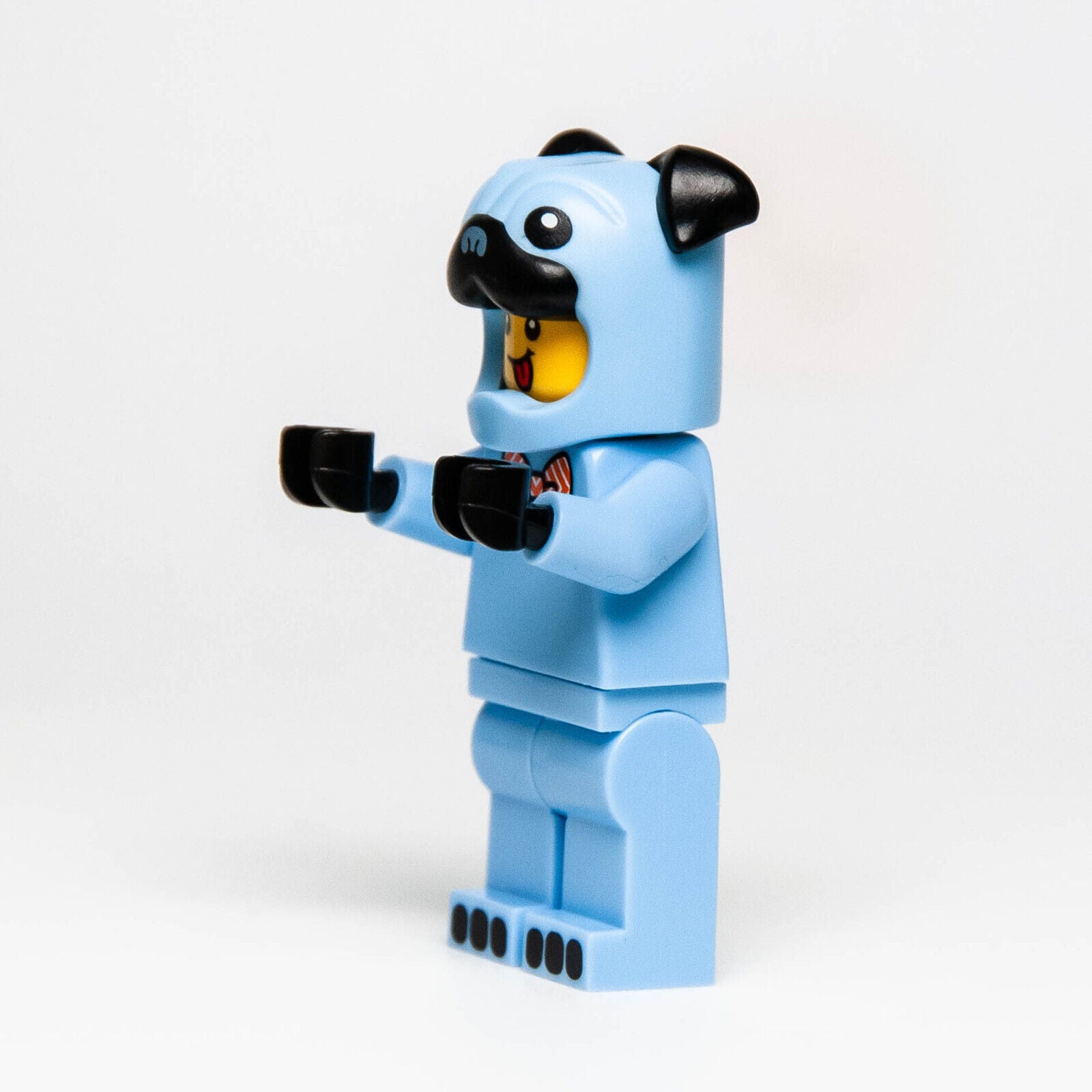 New Lego Store Build-A-Minifig 2021 - Bow Tie Blue Pug Costume Guy BAM (hol245) - StudBee