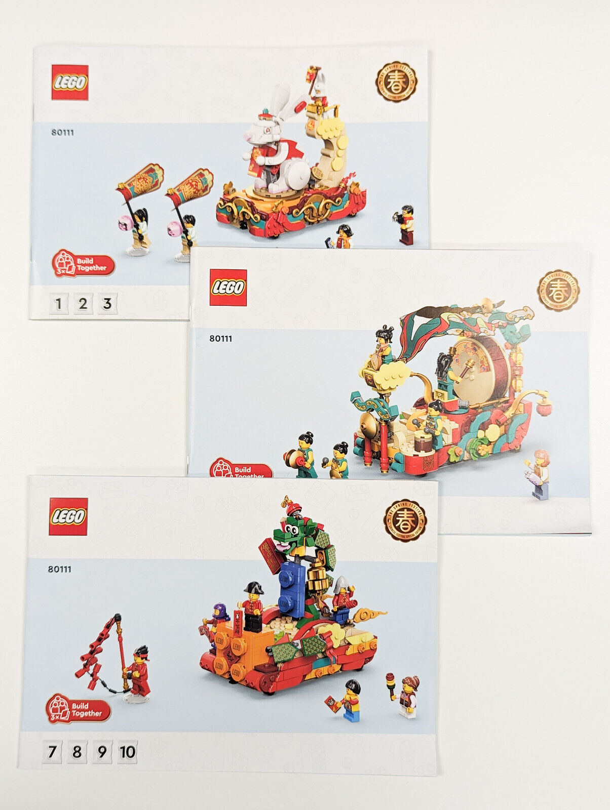 New LEGO 80111 Lunar New Year Parade **Lot of 3 - Booklets Only** - StudBee