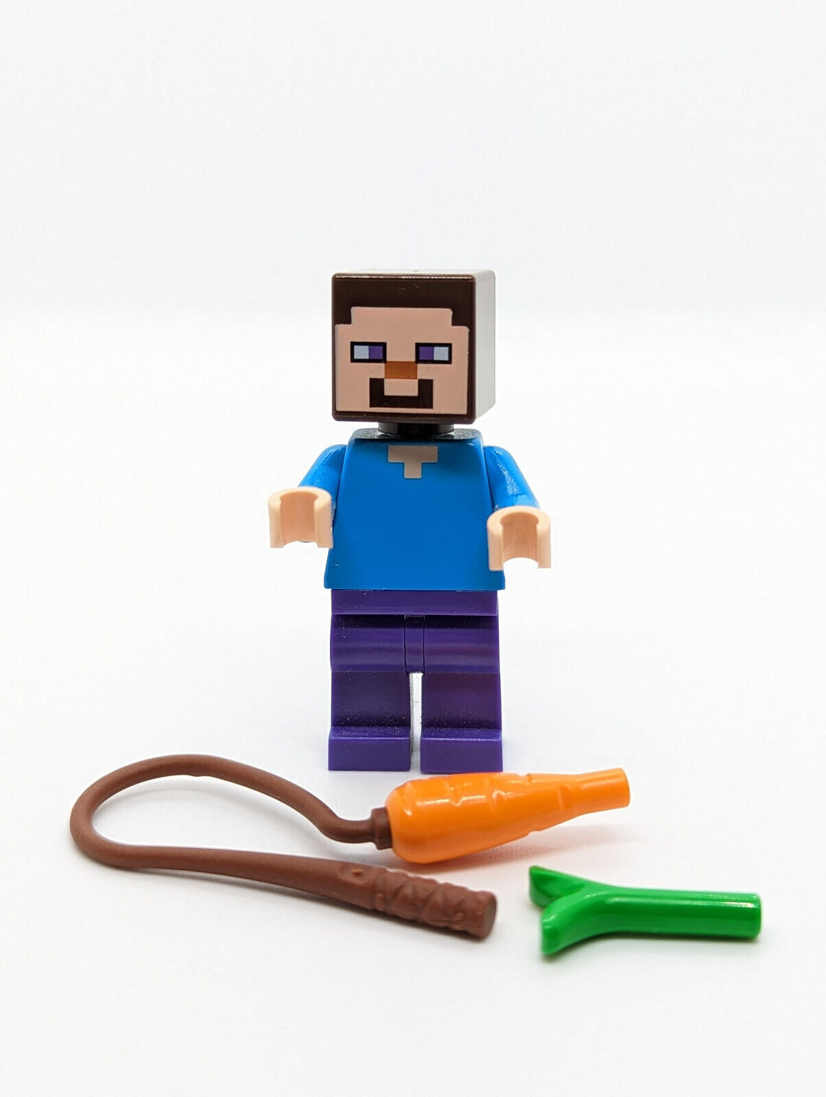 LEGO Lot Minecraft Minifigure - Steve & Pig w/ Saddle 21138 (min009) - StudBee