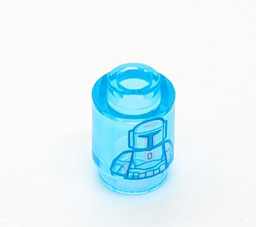 New Lego Star Wars - Brick, Round 1x1 Open Stud SW Mandalorian Hologram 75319